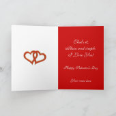 Valentines Carte de jour Je t'aime coeur (Intérieur)
