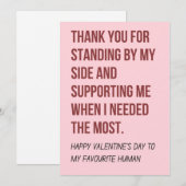 Valentines carte de jour pour lui et elle (Devant / Derrière)