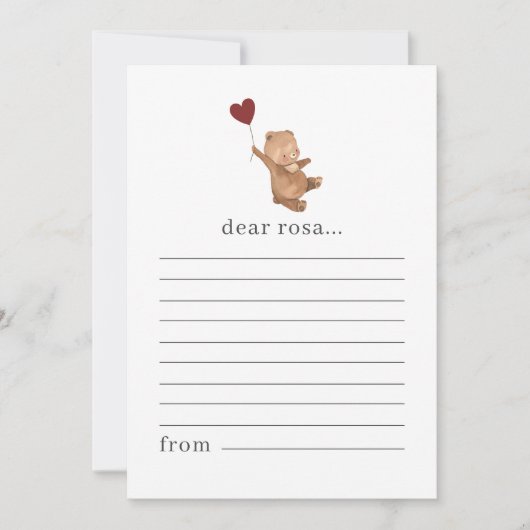 Valentines - Carte de note de la capsule de temps (Devant)