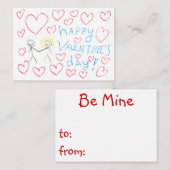 Valentines Cartes de jour à distribuer pour les en (Devant / Derrière)