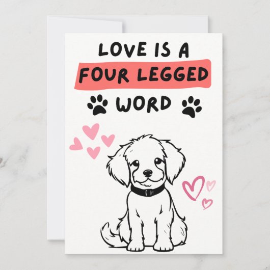 Valentines Cartes De Jour De Chien Pour Elle (Devant)