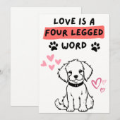 Valentines Cartes De Jour De Chien Pour Elle (Devant / Derrière)