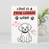 Valentines Cartes De Jour De Chien Pour Elle (Debout devant)