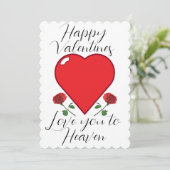 Valentines Cartes de Jour Note personnalisable (Debout devant)