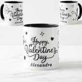 Valentines Cherub & Romantic Doodle Personalized Mok