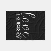 Valentines Christian Love Like Jesus Fleece Deken (Voorkant (Horizontaal))