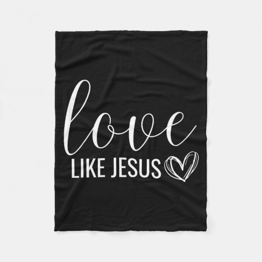 Valentines Christian Love Like Jesus Fleece Deken (Voorkant)