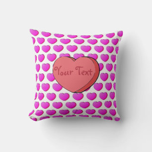 Valentines Coeur bonbon Dessin Jeter Oreiller