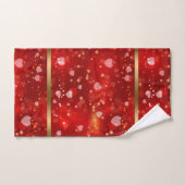 Valentines coeur rouge collage motif (Serviette à main)