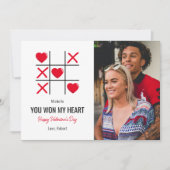 Valentines Coeurs et Croix Carte photo (Devant)