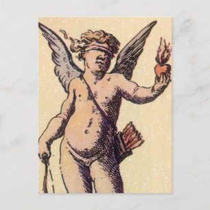 Valentines Cupid Blindfoldfold, Carte Tarot Vintag