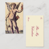 Valentines Cupid Blindfoldfold, Carte Tarot Vintag (Devant / Derrière)