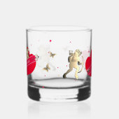 Valentine's Cupid & Hearts  Whisky Glas (Links)