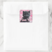 Valentines Cute Kitten  Stickers (Sac)