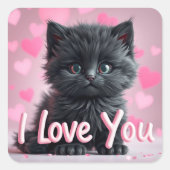 Valentines Cute Kitten  Stickers (Devant)