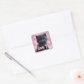 Valentines Cute Kitten  Stickers (Enveloppe)