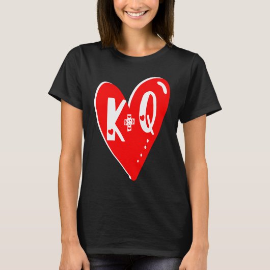 Valentines Day 2022 Couples Matching Alphabetic Le T-shirt (Voorkant)