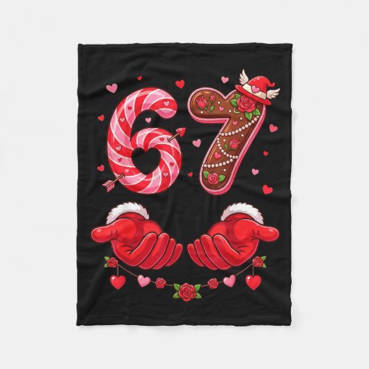 Valentine's Day 67 Hilarious Six Seven Love Meme F Fleece Deken (Voorkant)
