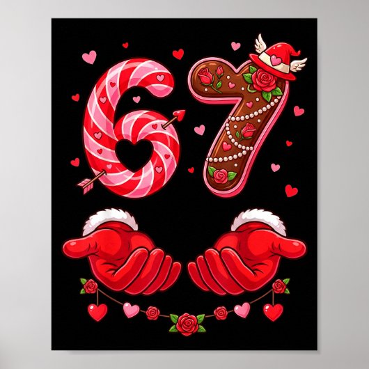 Valentine's Day 67 Hilarious Six Seven Love Meme F Poster (Voorkant)