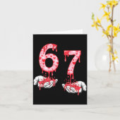 Valentines Day 67 Meme Six Seven 6 7 Valentine Hea Kaart (Gele Bloem)