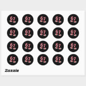Valentines Day 67 Meme Six Seven 6 7 Valentine Hea Ronde Sticker (Vel)