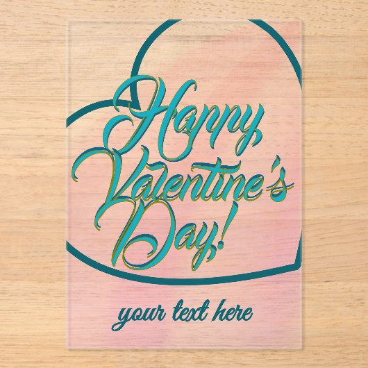 Valentine's Day  Acryl Uitnodigingen (Voorkant)