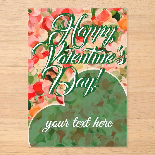 Valentine's Day Acrylic Invitations (Recto)