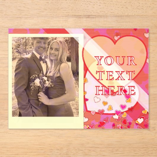 Valentine's Day  Acrylic Invitations (Recto)