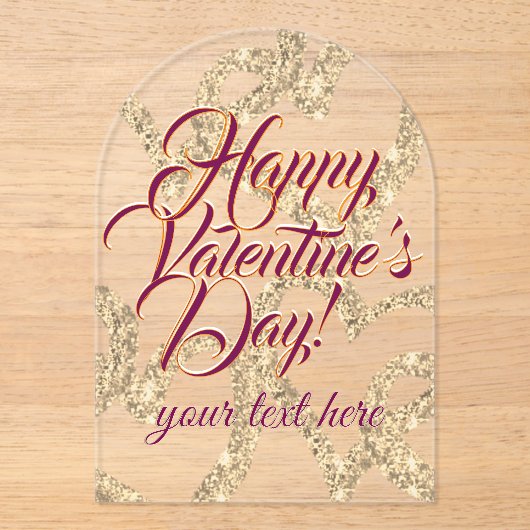 Valentine's Day  Acrylic Invitations Acryl Uitnodigingen (Voorkant)