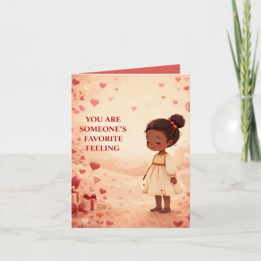 Valentine's Day African American Greeting Card (Voorkant)
