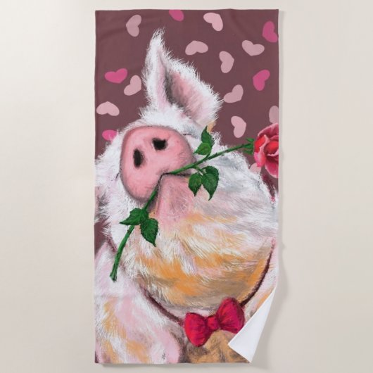 Valentine's Day Beach serviette cadeau Gentleman P (Devant)