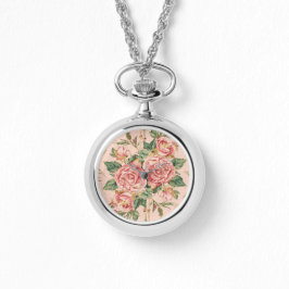 Valentine's Day, Beautiful Pink Roses Flowers Horloge