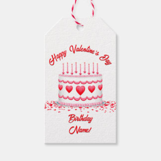 Valentine's Day Birthday Cake Custom Candles Cadeaulabel