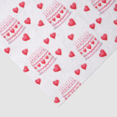 Valentine's Day Birthday Cake Pattern Tissuepapier (Detail)