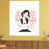 valentines day canvas afdruk (Insitu (Woonkamer))