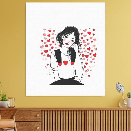 valentines day canvas afdruk (Insitu (Woonkamer))