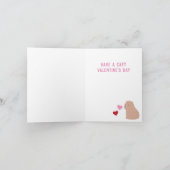 Valentine's Day Capybara Capy Valentine Card (Intérieur)