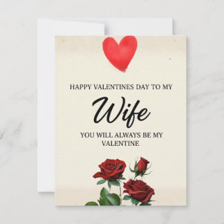 Valentines Day Card for Wife, Happy Valentines  Feestdagenkaart