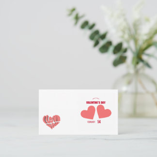 Valentine's Day card – Heartfelt & Elegant Visitekaartje