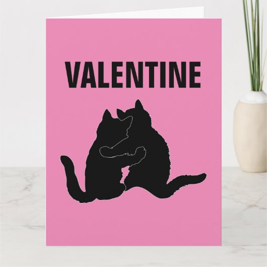 VALENTINE'S DAY CARTES DE SALUT CHAT, LES 9 VIES C (Devant)