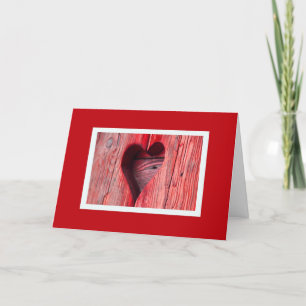 Valentines Day Cartes de Vacances Coeur en Bois