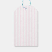 Valentine's Day Cherry on Top Coquette Stripes Cadeaulabel (Achterkant)