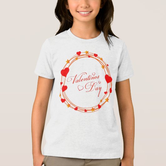 Valentine's Day Circle Design-25695 Tri-Blend Shirt (Voorkant)