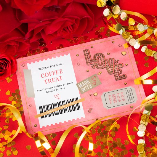 Valentine's Day Coffee Treat Love Couples Coupon