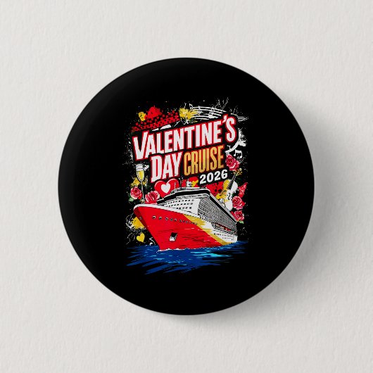 Valentines Day Cruise 2026  Ronde Button 5,7 Cm (Voorkant)
