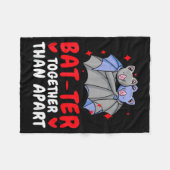 Valentine's Day Cuddling Cute Bats Couple Bat Vale Fleece Deken (Voorkant (Horizontaal))