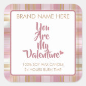 Valentine's Day Custom Candle Labels  (Voorkant)