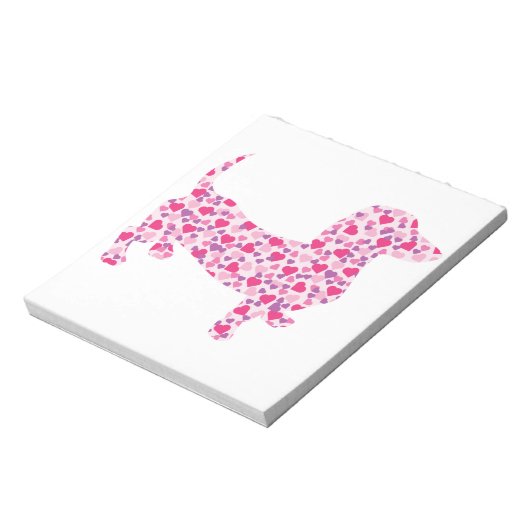 Valentine's Day Dachshund Notitieblok (Gedraaid)