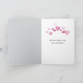 Valentine's Day Deer with Initials on Tree Heart Feestdagen Kaart (Binnen)