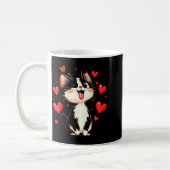 Valentines Day Design With A Cat On It Koffiemok (Links)